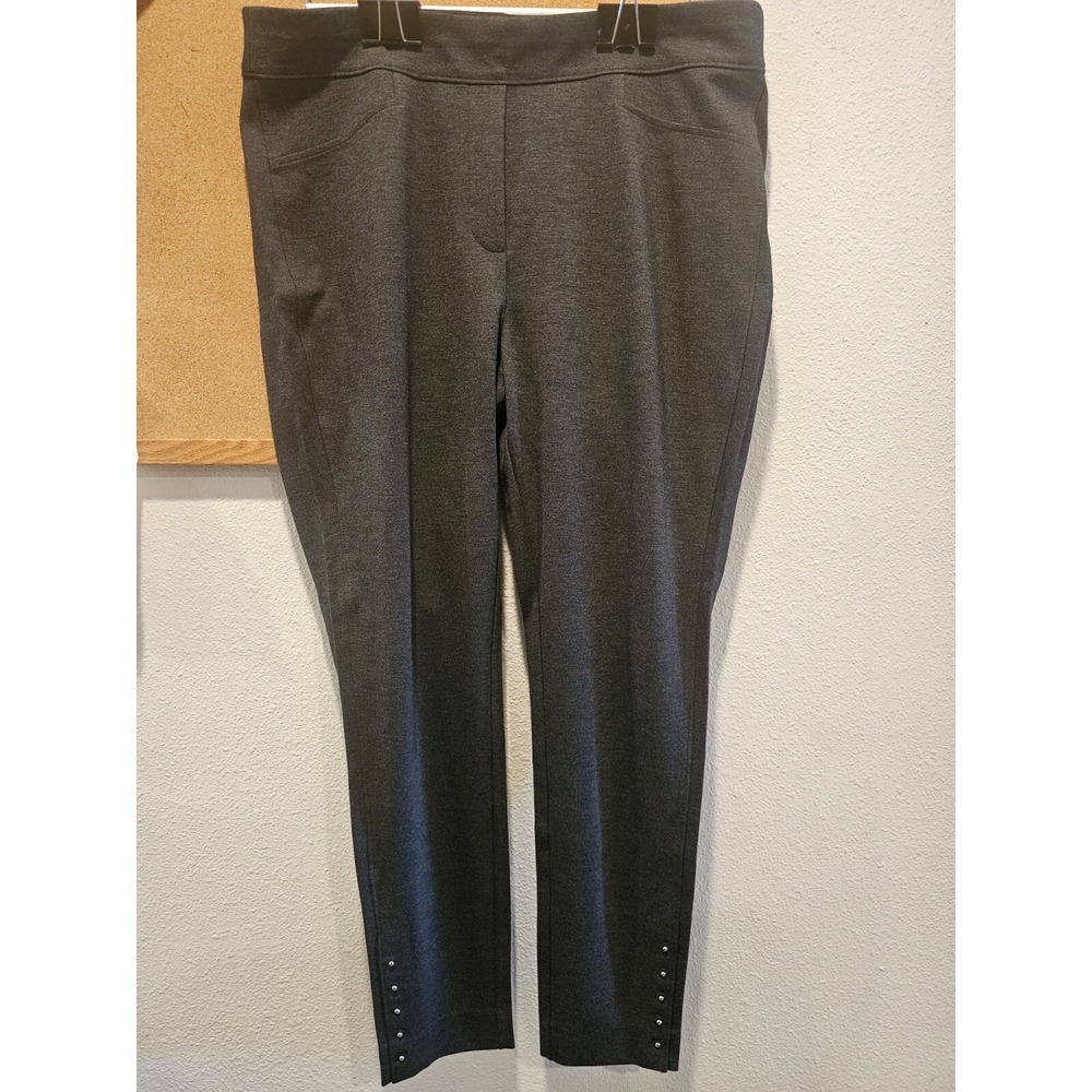 NWT Chicos Womens Size 3 US 16 Leggings Gray Pull On Elastic Waist